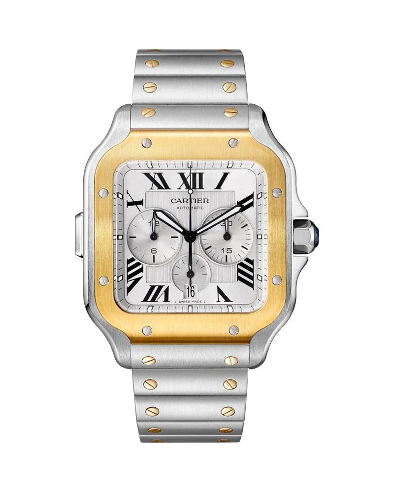 Santos XL Gold Bezel (White)