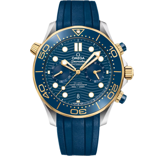 Seamaster 300M Rubber Strap (Gold/Blue)
