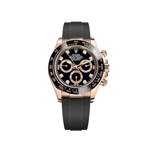 Daytona Oyster Flex  Rose Gold Diamonds (Black)
